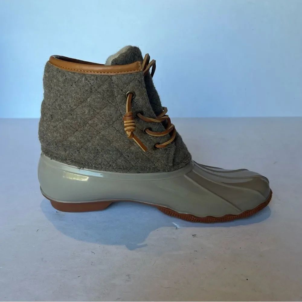 Seven7 Women's Wool Goose Boots Lace Up Tan Size 9 Mid-Calf - Picture 4 of 10